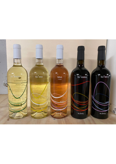 Probierpaket 5 Flaschen der Cantine Su'Entu Isola Nuraghi di Sardegna IGT